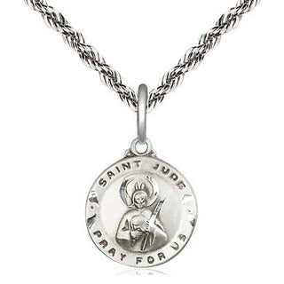Sterling Silver Saint Jude Medal Religious and Catholic Jewelry