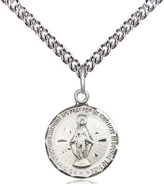 Sterling Silver Miraculous Medal Religious and Catholic Jewelry