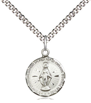 Sterling Silver Miraculous Medal Religious and Catholic Jewelry
