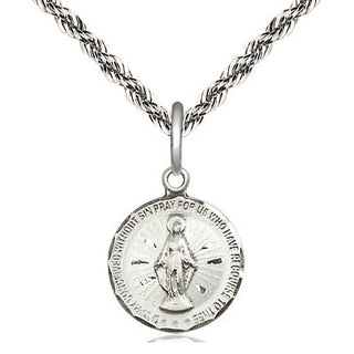 Sterling Silver Miraculous Medal Religious and Catholic Jewelry