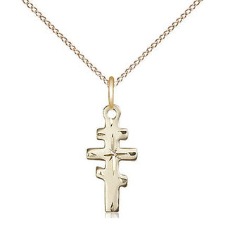 14kt Gold Greek Orthadox Cross Medal