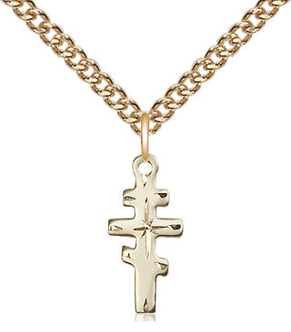 14kt Gold Greek Orthadox Cross Medal
