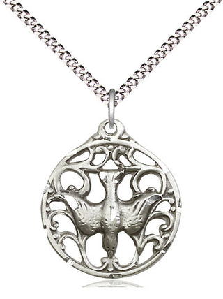 Sterling Silver Holy Spirit Medal Religious Jewelry