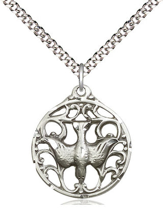 Sterling Silver Holy Spirit Medal Religious Jewelry