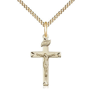 14kt Gold Filled Crucifix Medal Catholic Jewelry