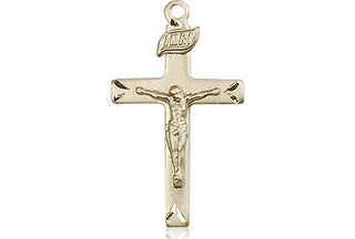 14kt Gold Crucifix Medal