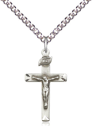 Sterling Silver Crucifix Medal Catholic Jewelry