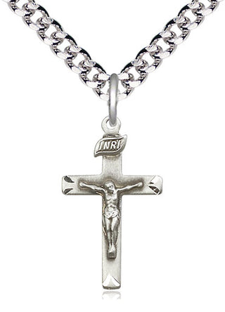 Sterling Silver Crucifix Medal Catholic Jewelry
