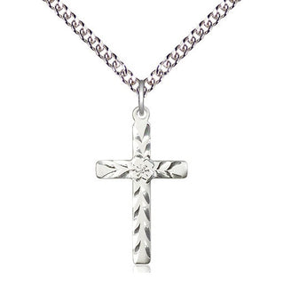 Sterling Silver Cross Medal Catholic Jewelry
