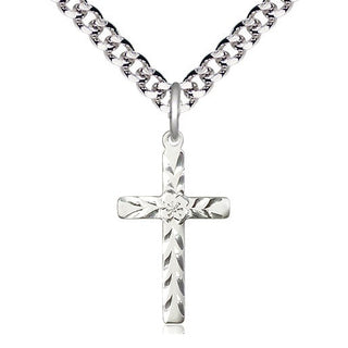 Sterling Silver Cross Medal Catholic Jewelry