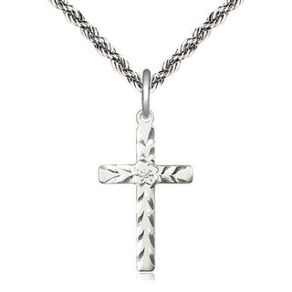 Sterling Silver Cross Medal Catholic Jewelry