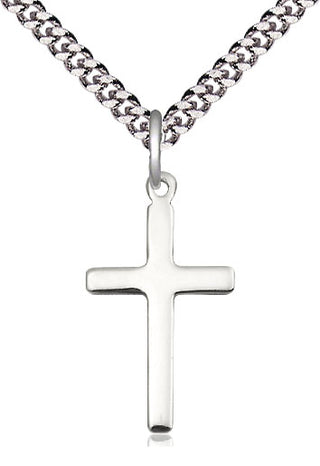 Sterling Silver Cross Medal Catholic Jewelry