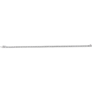 14K White 5 CTW Natural Diamond Line 7" Bracelet