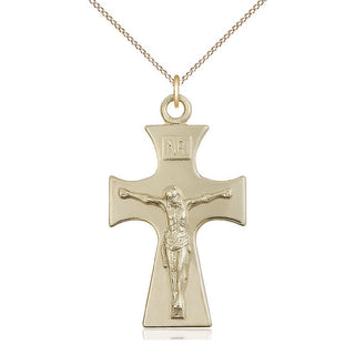 14kt Gold Celtic Crucifix Medal