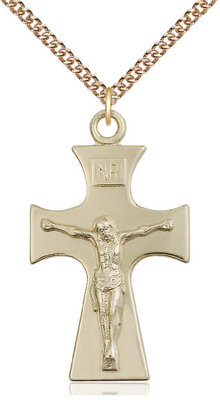 14kt Gold Celtic Crucifix Medal