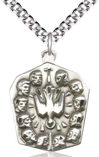 Sterling Silver Apostles Medal Catholic Jewelry