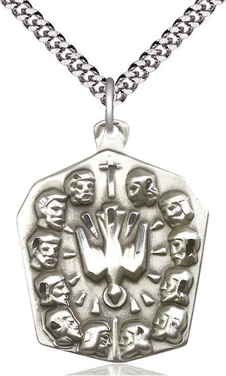 Sterling Silver Apostles Medal Catholic Jewelry