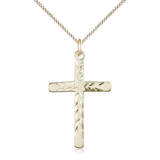 14kt Gold Filled Cross Medal Catholic Jewelry