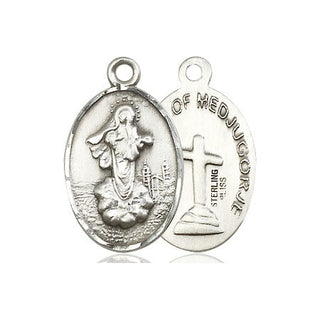 Sterling Silver Our Lady of Medugorje Medal