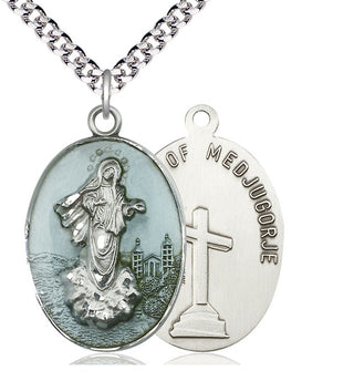 Sterling Silver Medjugorje Medal Catholic Jewelry