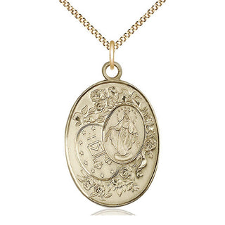 14kt Gold Filled Miraculous Medal Catholic Jewelry
