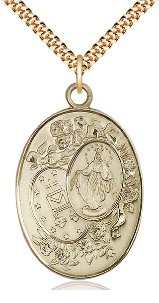 14kt Gold Filled Miraculous Medal Catholic Jewelry