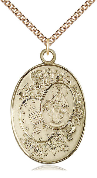 14kt Gold Filled Miraculous Medal Catholic Jewelry