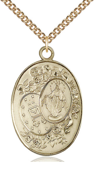 14kt Gold Filled Miraculous Medal Catholic Jewelry