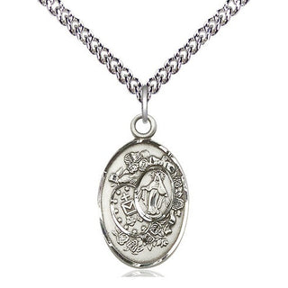 Sterling Silver Miraculous Medal Religious Jewelry