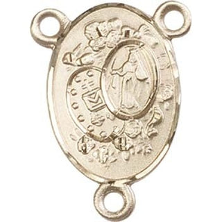 14kt Gold Filled Miraculous Rosary Center Rosary Center