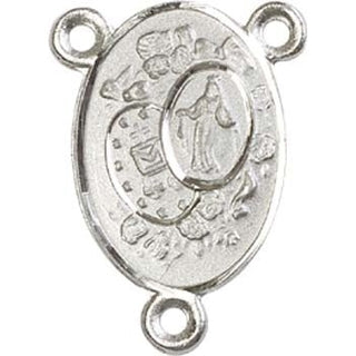 Sterling Silver Miraculous Rosary Center Rosary Center