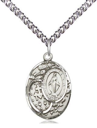 Sterling Silver Miraculous Medal Religious Jewelry