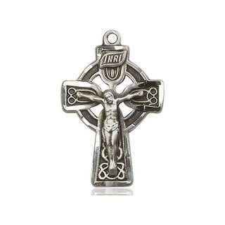 Sterling Silver Celtic Crucifix Medal