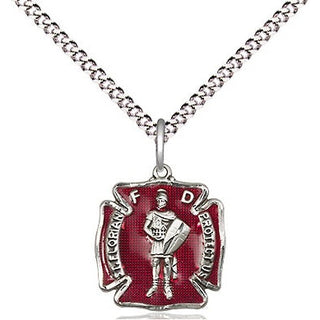 Sterling Silver Saint Florian Medal Religious and Catholic Jewelry Engraved Catholic Saint Jewelry