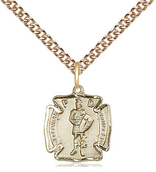 14kt Gold Filled Saint Florian Medal Religious and Catholic Jewelry Engraved Catholic Saint Jewelry