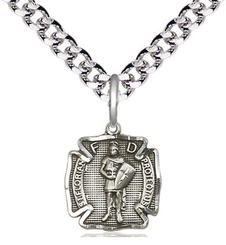 Pewter Saint Florian Medal Religious and Catholic Jewelry Engraved Catholic Saint Jewelry