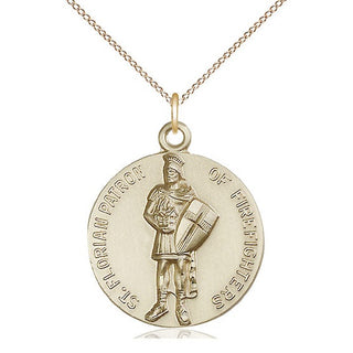14kt Gold Saint Florian Medal
