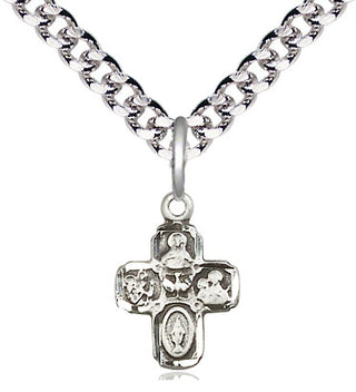 Pewter 5-Way Medal Religious and Catholic Jewelry