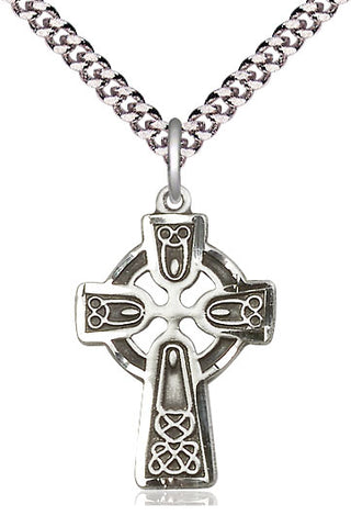 Pewter Celtic Cross Medal Catholic Jewelry
