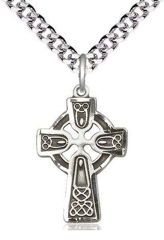 Pewter Celtic Cross Medal Catholic Jewelry
