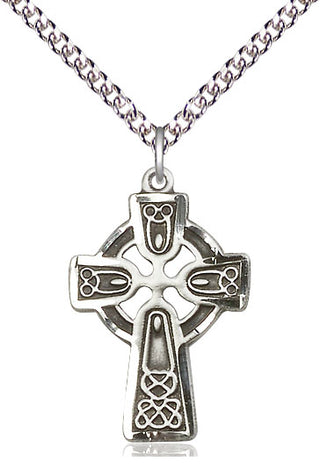Sterling Silver Celtic Cross Medal Catholic Jewelry