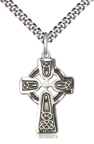 Sterling Silver Celtic Cross Medal Catholic Jewelry