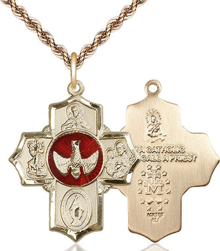 14kt Gold Filled 5-Way Medal Catholic Jewelry