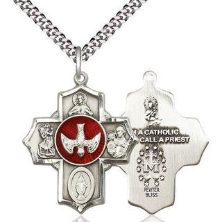 Pewter 5-Way Medal Catholic Jewelry