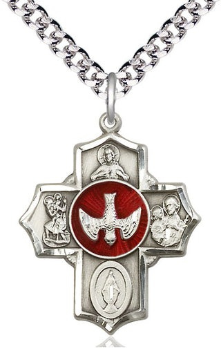 Sterling Silver 5-Way Medal Catholic Jewelry