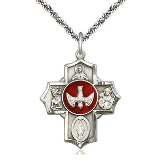 Sterling Silver 5-Way Medal Catholic Jewelry