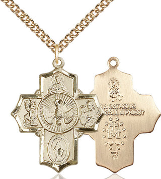 14kt Gold 5-Way Medal