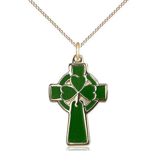 14kt Gold Filled Celtic Cross Medal Catholic Jewelry