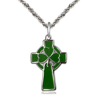 Sterling Silver Celtic Cross Medal Catholic Jewelry