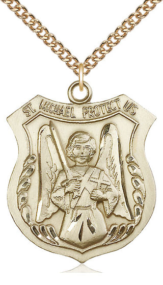 14kt Gold Saint Michael the Archangel Medal